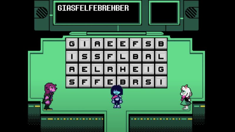 You need to jump on the respective tile for the answer (Image via Toby Fox)