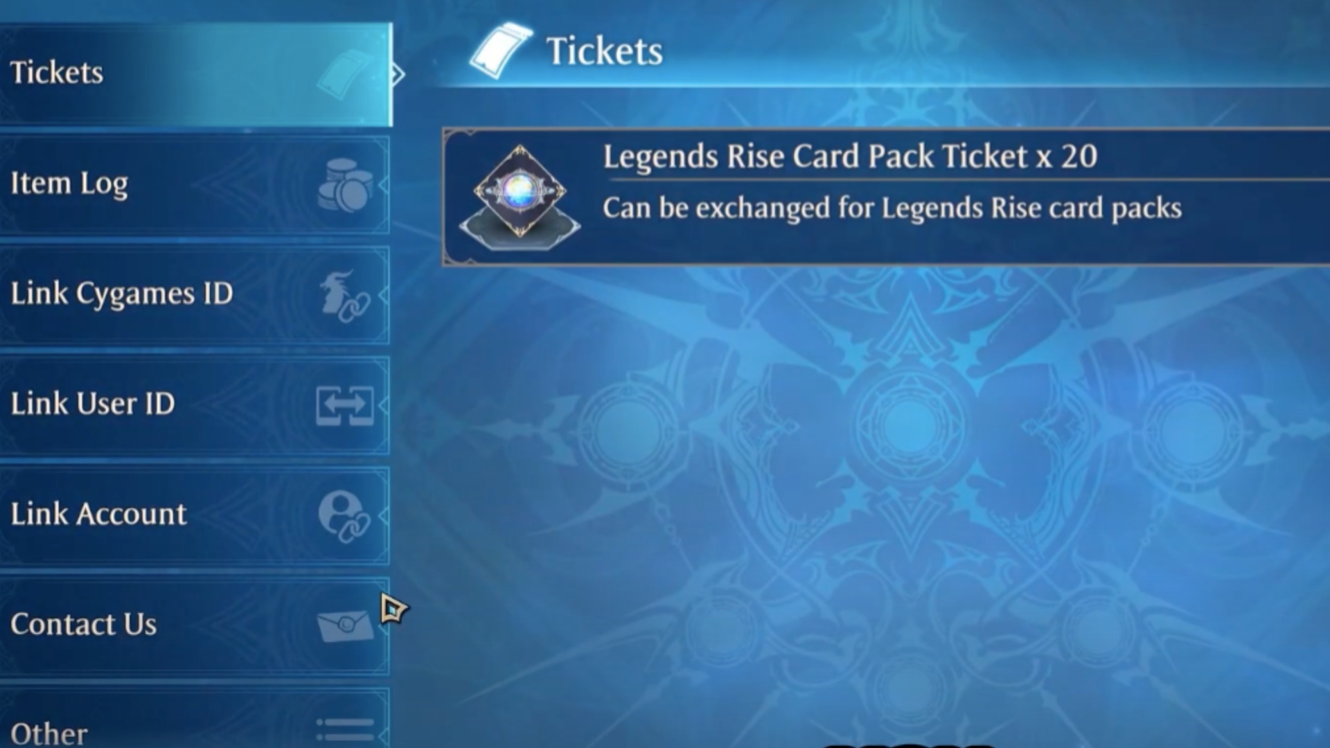 Locate the Other option at the bottom of the screen to change the voice language in Shadowverse Worlds Beyond (Image via Cygames | Helpful Gamer/YouTube)