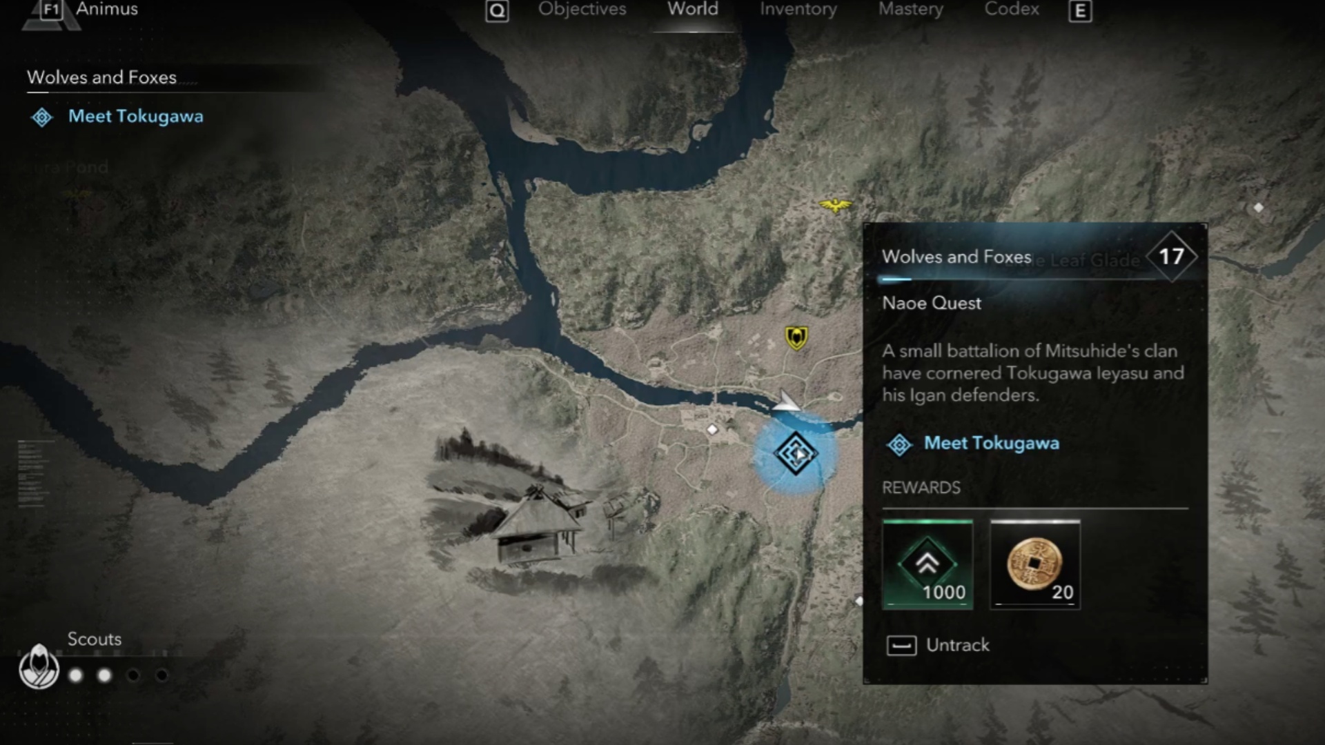 Location of the Wolves and Foxes quest (Image via Ubisoft | WoW Quests/YouTube)