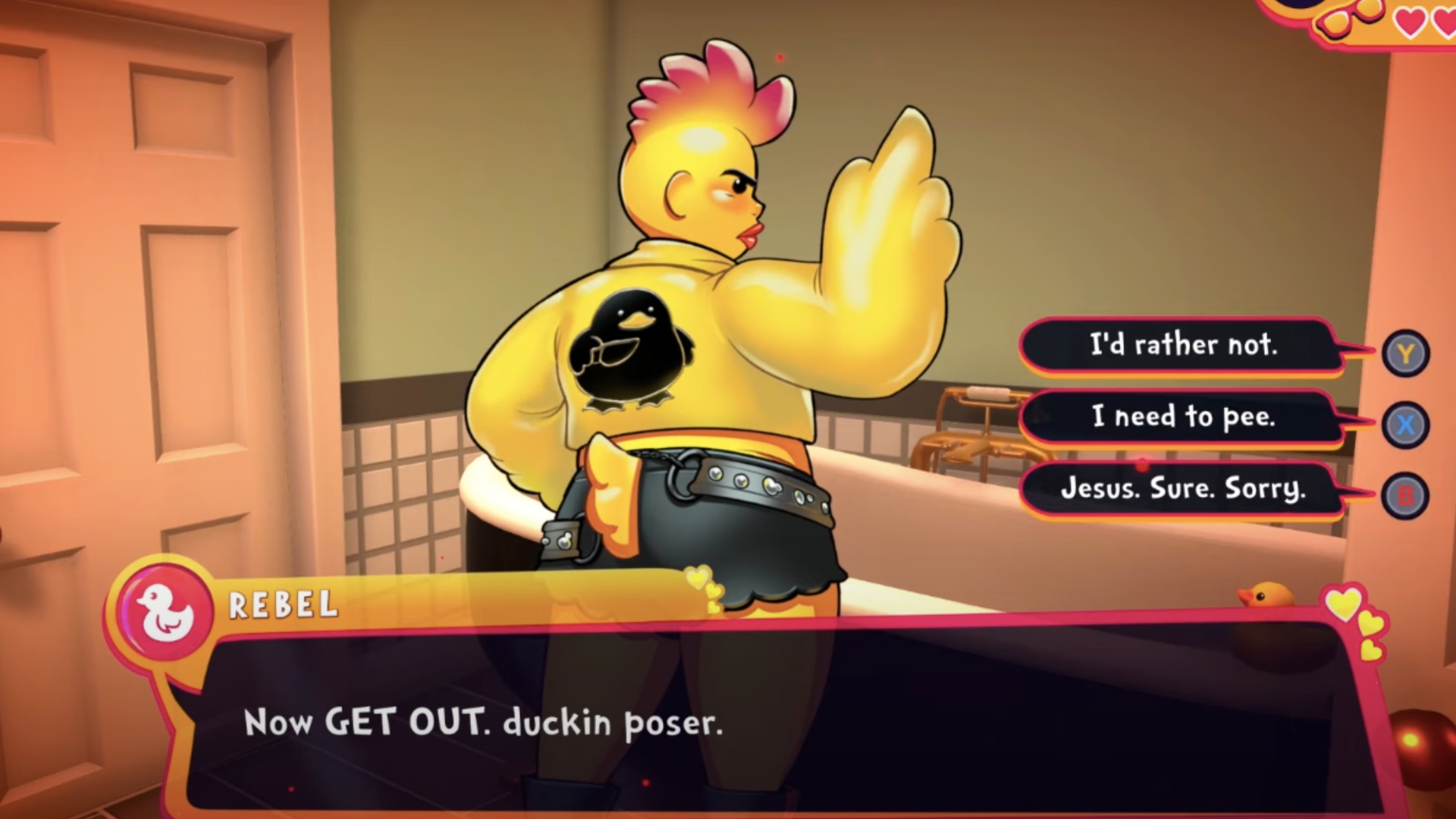 Rebel is one of the many Dateables in the game (Image via Team 17)