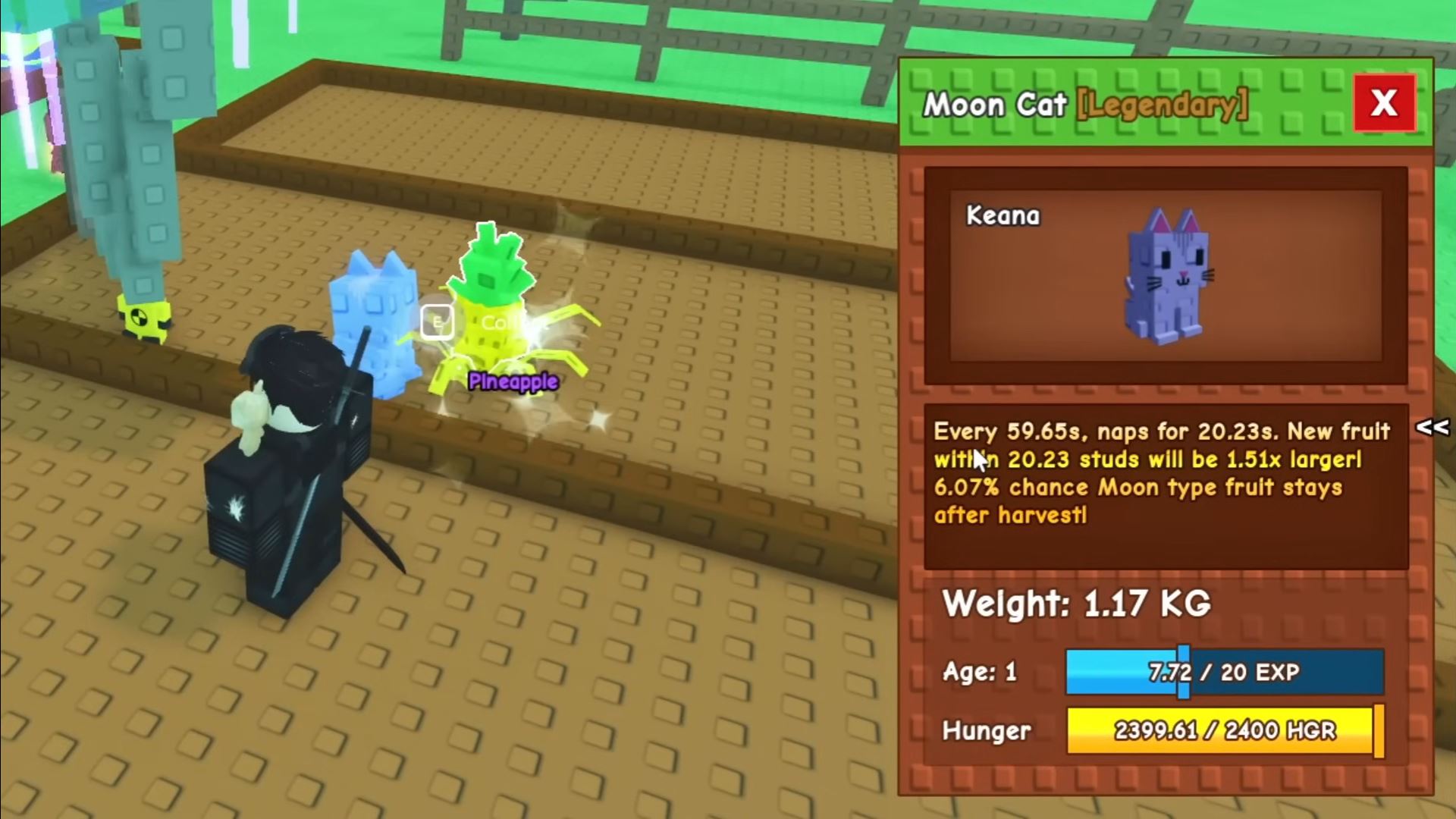Moon cat Grow a Garden (Image via Roblox)