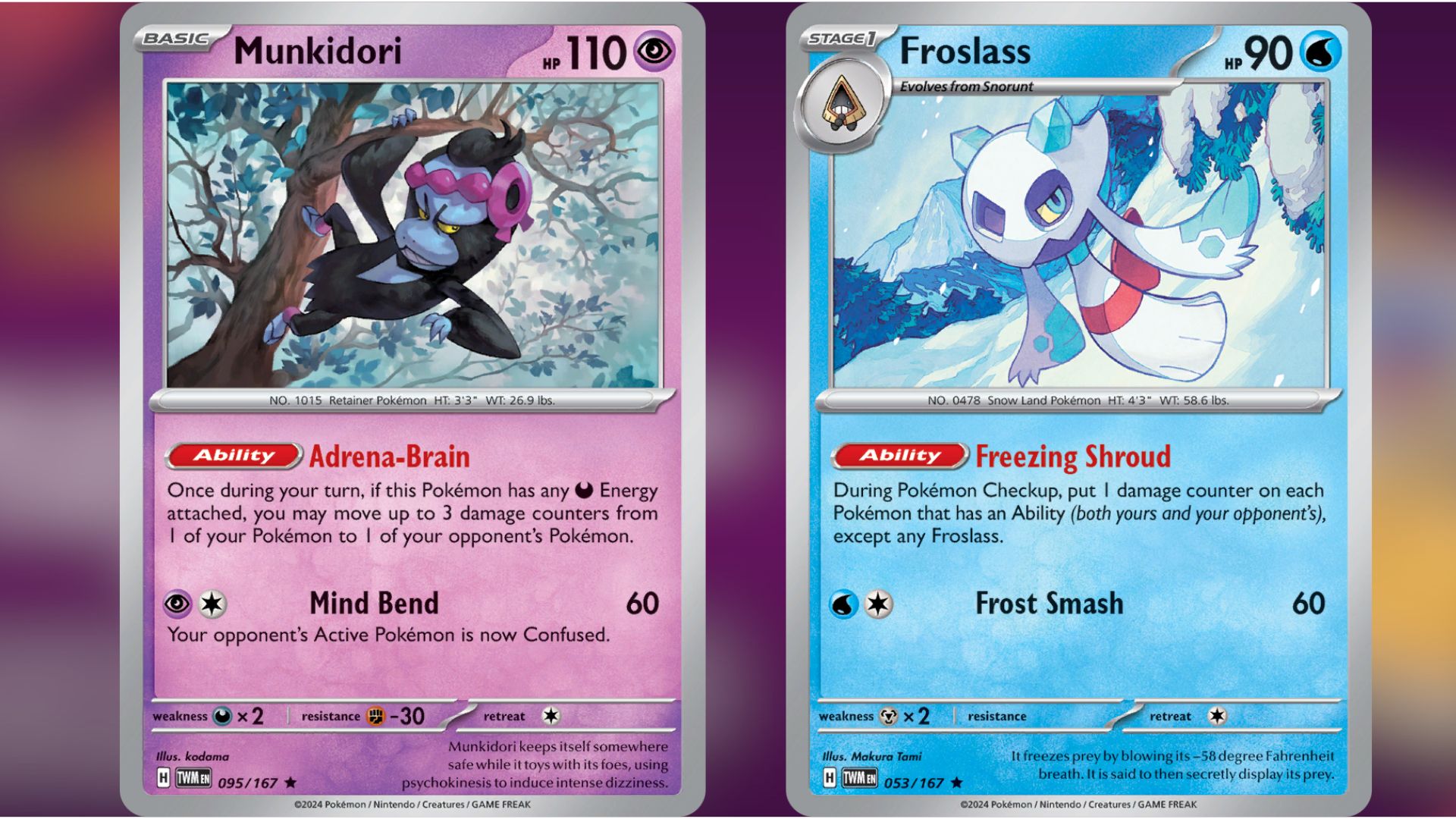 Munkidori and Froslass (Image via TPC)