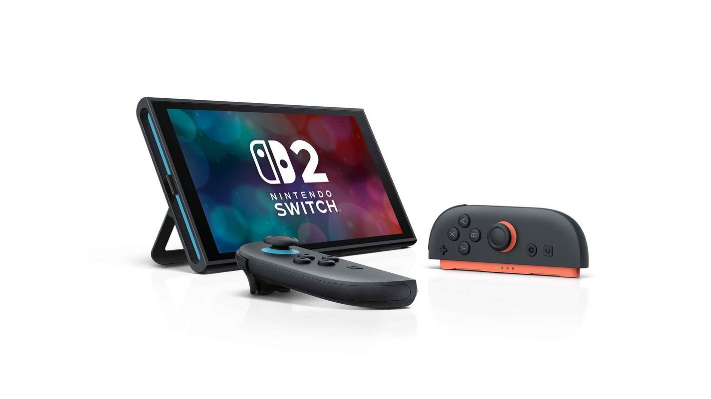 Picture describes The Nintendo Switch 2 with a removable controller design