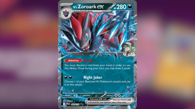 N's Zoroark Ex (Image via TPC)