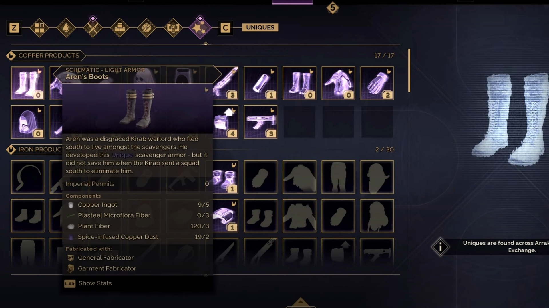 Schematics for one of Aren's Armor pieces