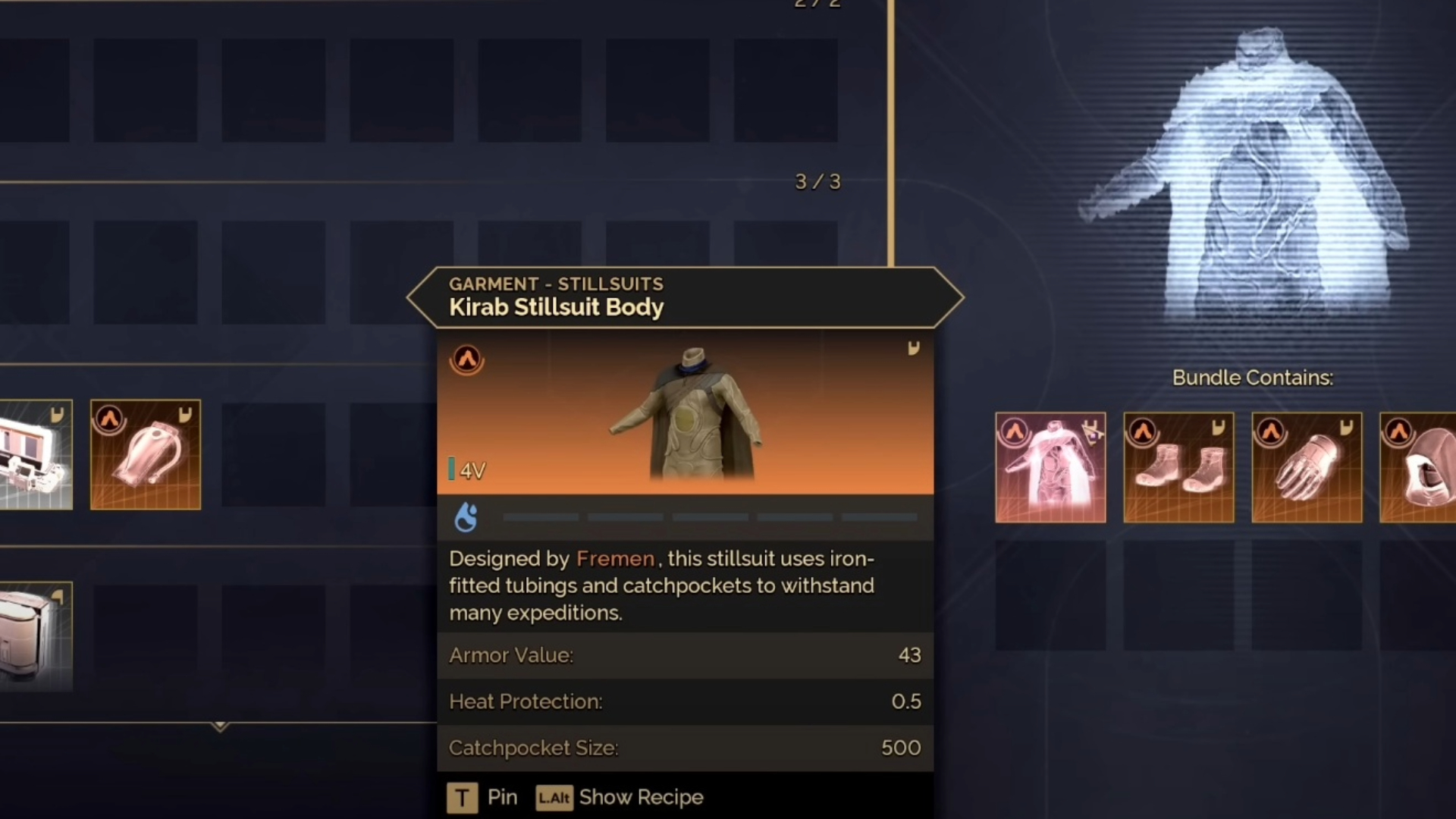 One of the Stillsuits in Dune Awakening (Source: Funcom)