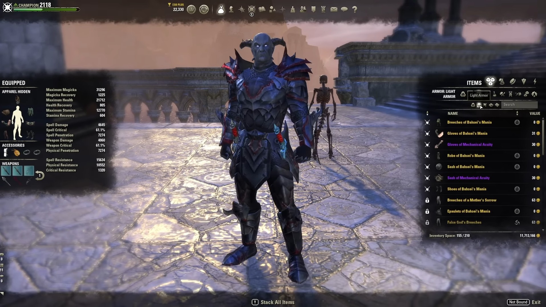 Order’s Wrath set (Image via Bethesda Softworks | Deltia's Gaming)