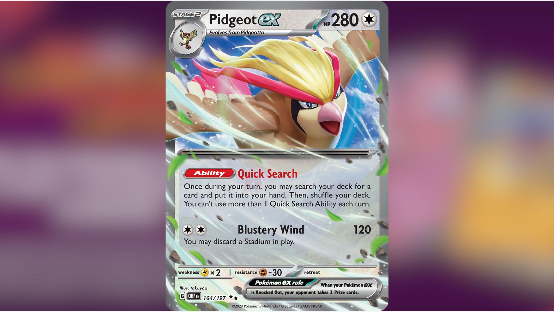 Pidgeot ex (Image via TPC)