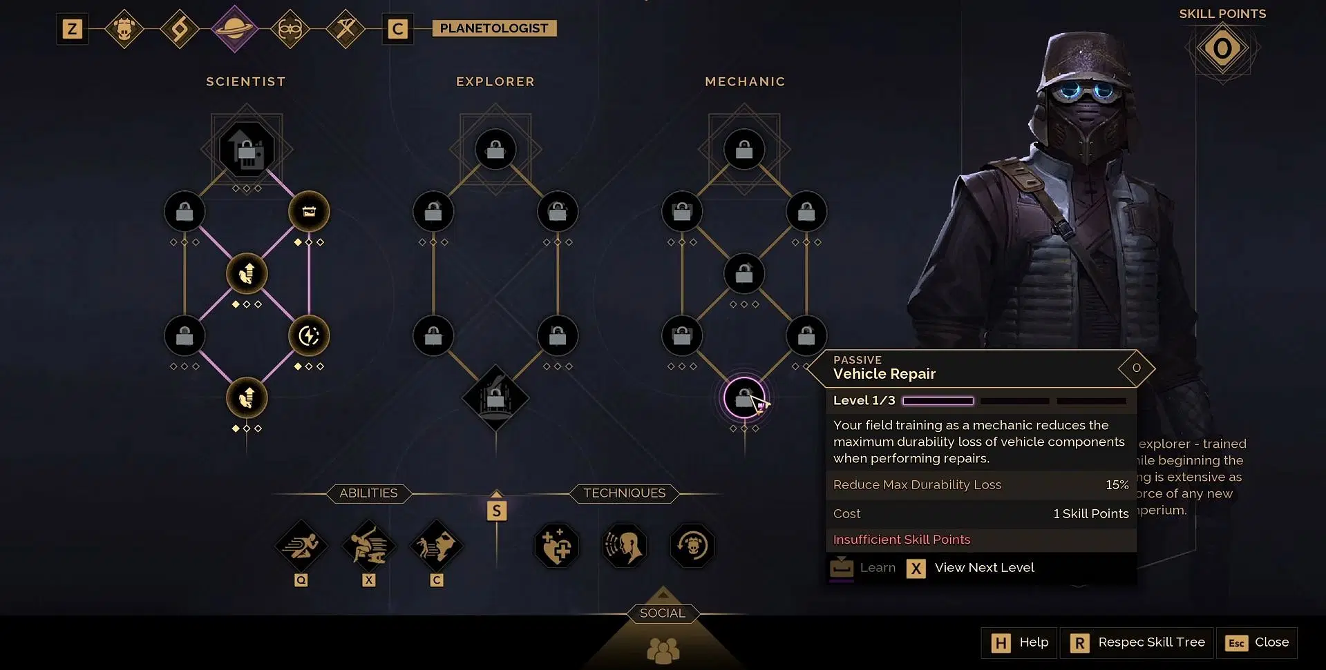 Dune Awakening Planetologist Skill Tree - Mechanic