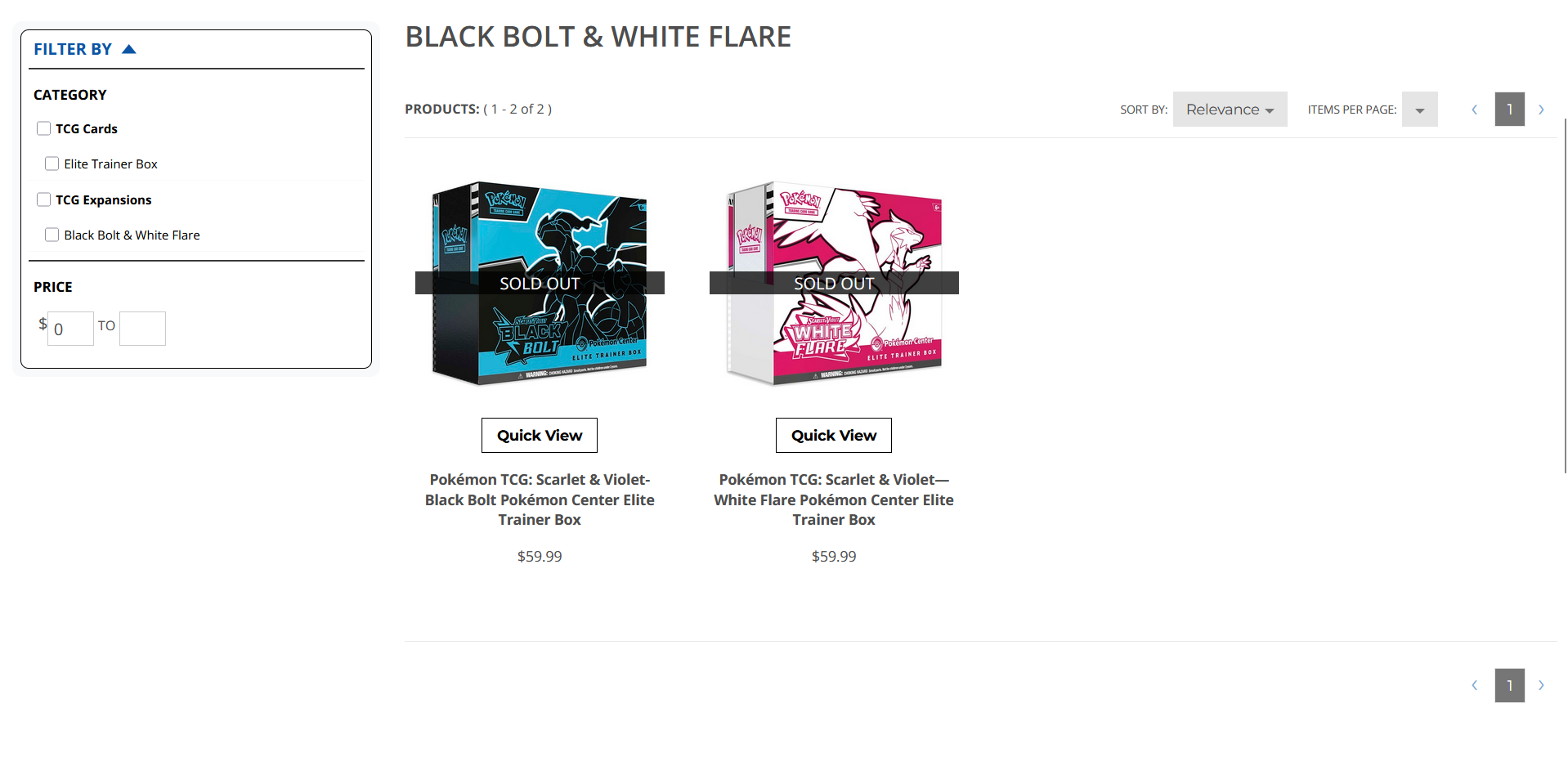Unfortunately, its all sold out (Image via The Pokemon Company and pokemoncenter.com)