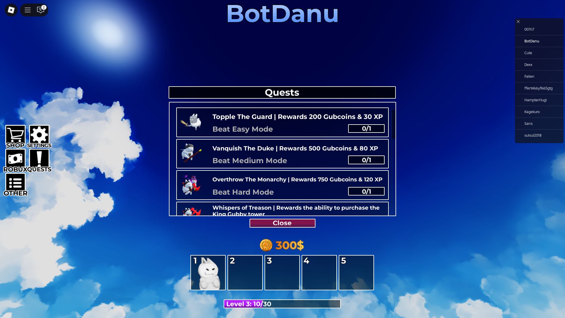 Quests (Image via Roblox)