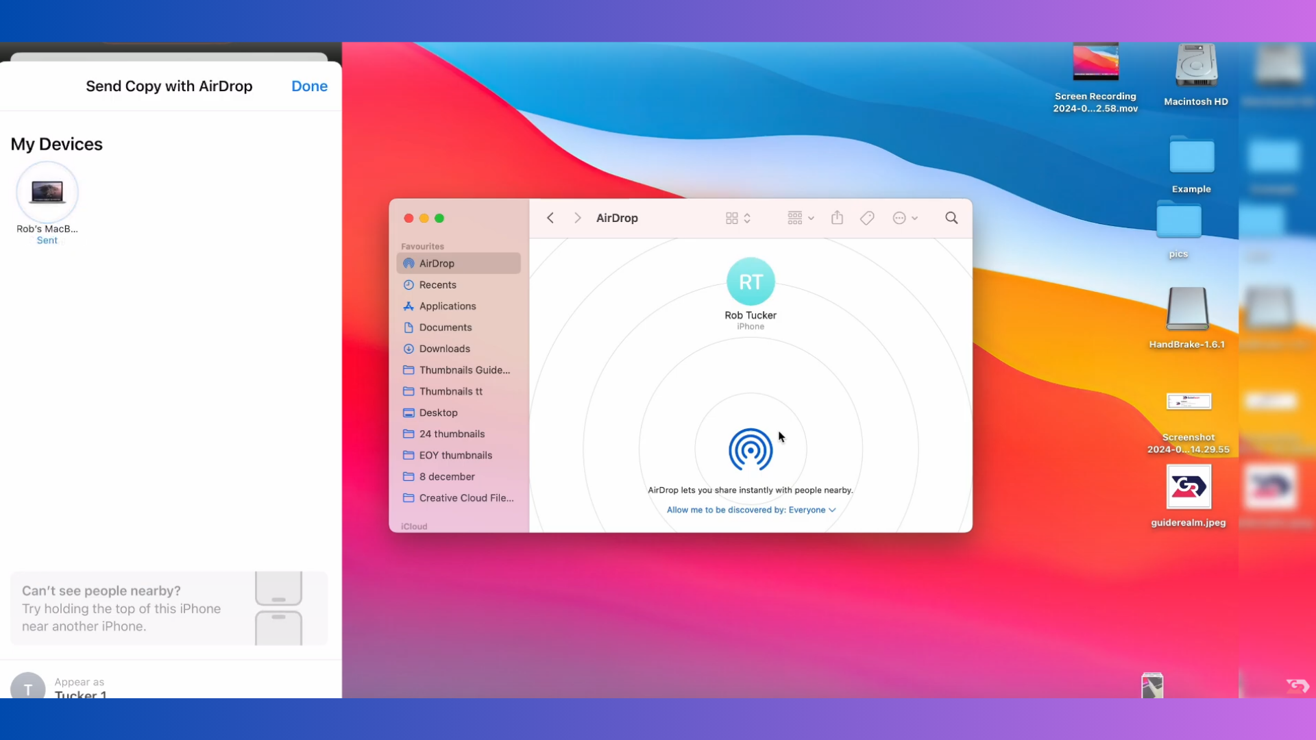Share photos from iPhone to Mac using Airdrop