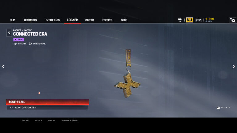 Rainbow Six Siege X: How To Get The Connected Era Charm For Free.