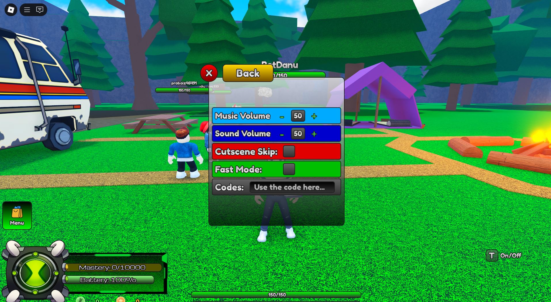 Redeeming codes for DNA Coins (Image via Roblox)