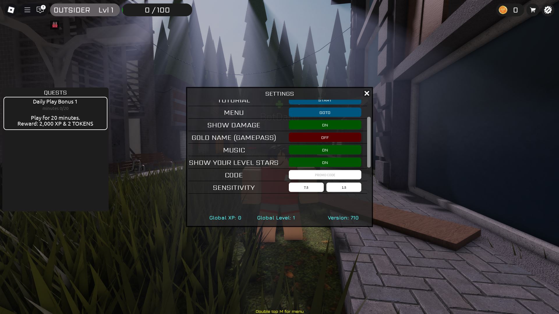 Redeeming codes in Disease Control (Image via Roblox)