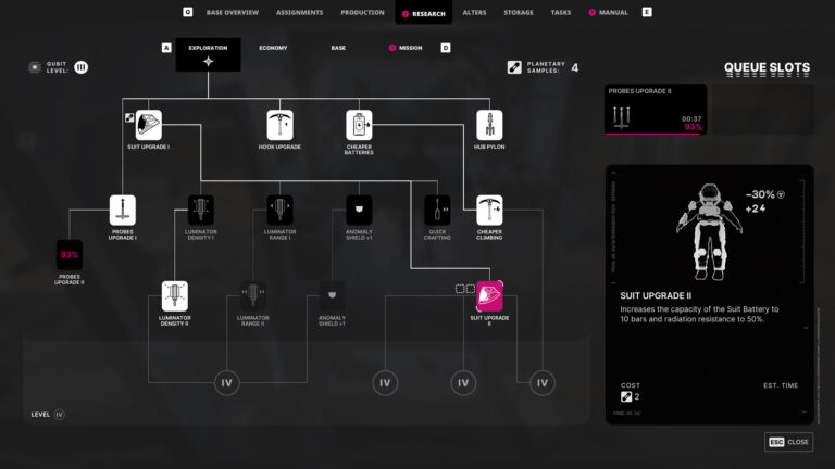 Research menu