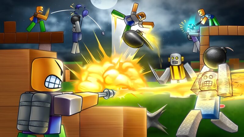 Robots VS Humans (Image via Roblox)