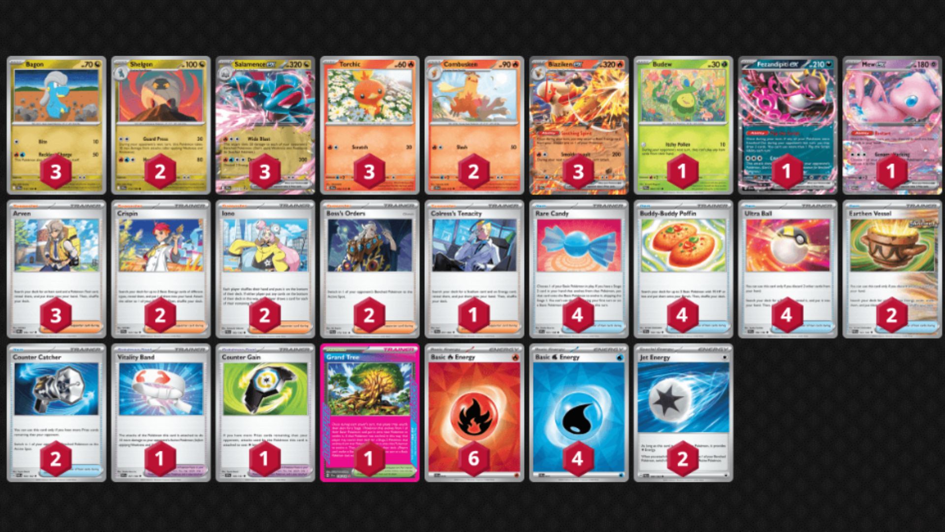 Salamence ex decklist (Image via TPC)