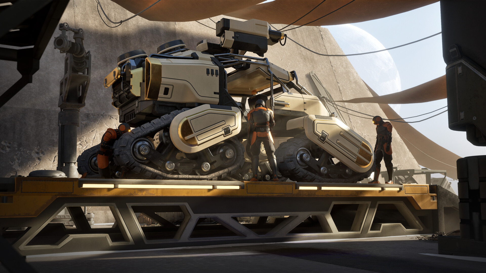 The Sandcrawler picks up resources like Spice Sand and Flour Sand. (Source: Funcom)