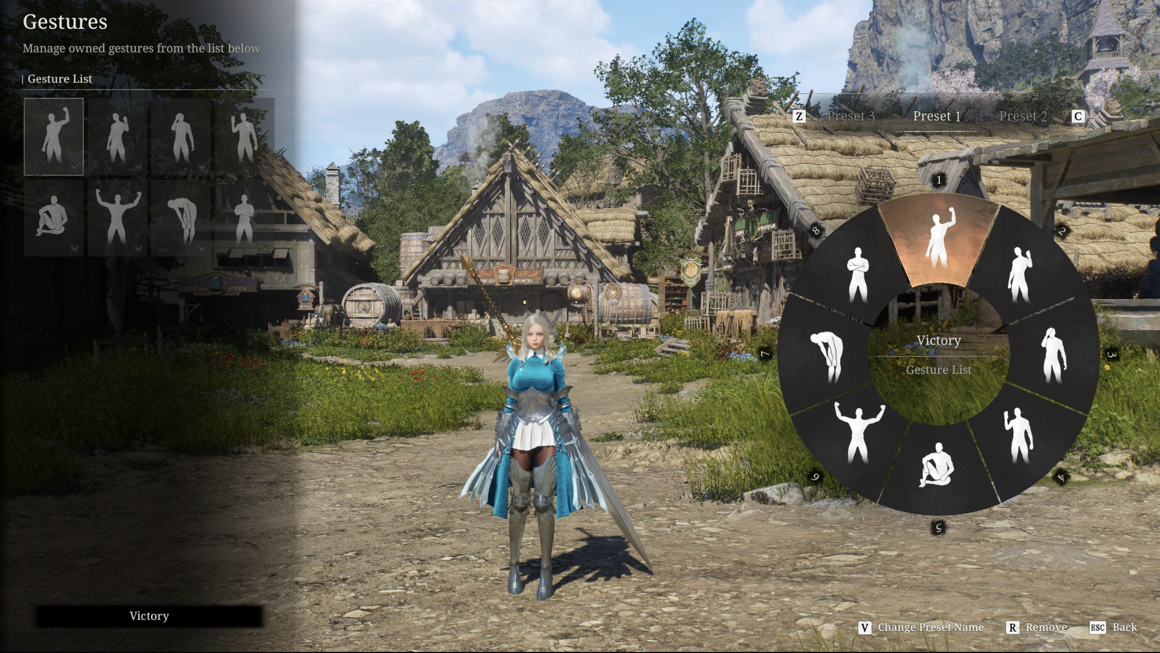Editing Gesture Presets