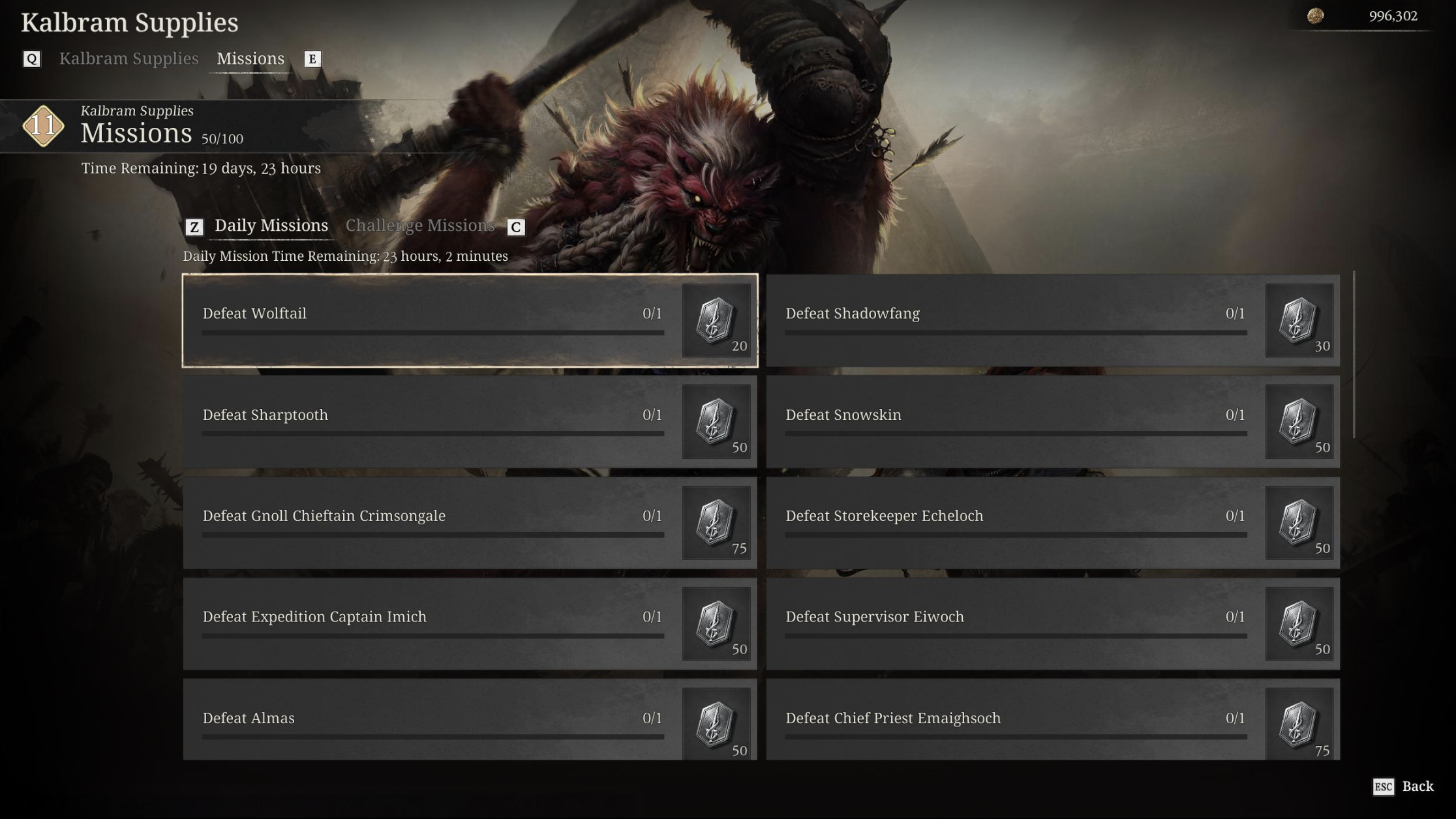 Daily Missions and Challenge Missions