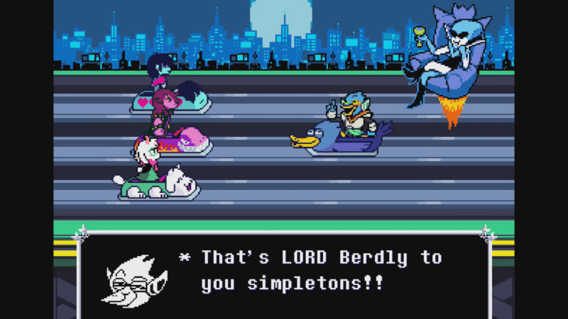 Rollercoaster Berdly Boss in Deltarune, Chapter 2