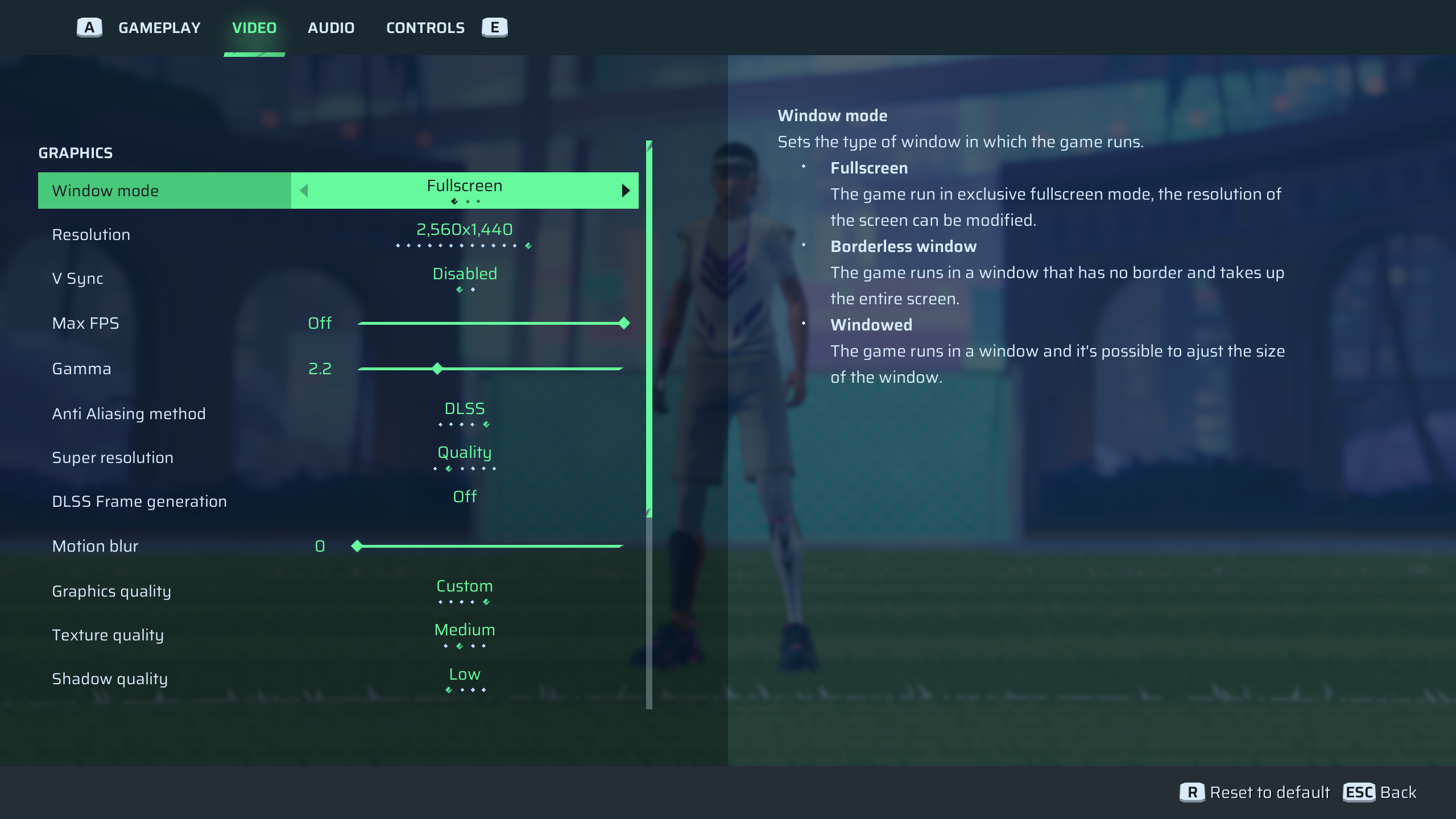 Resolution Settings for Rematch