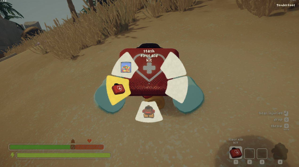 Med kit in Peak to wake up teammates