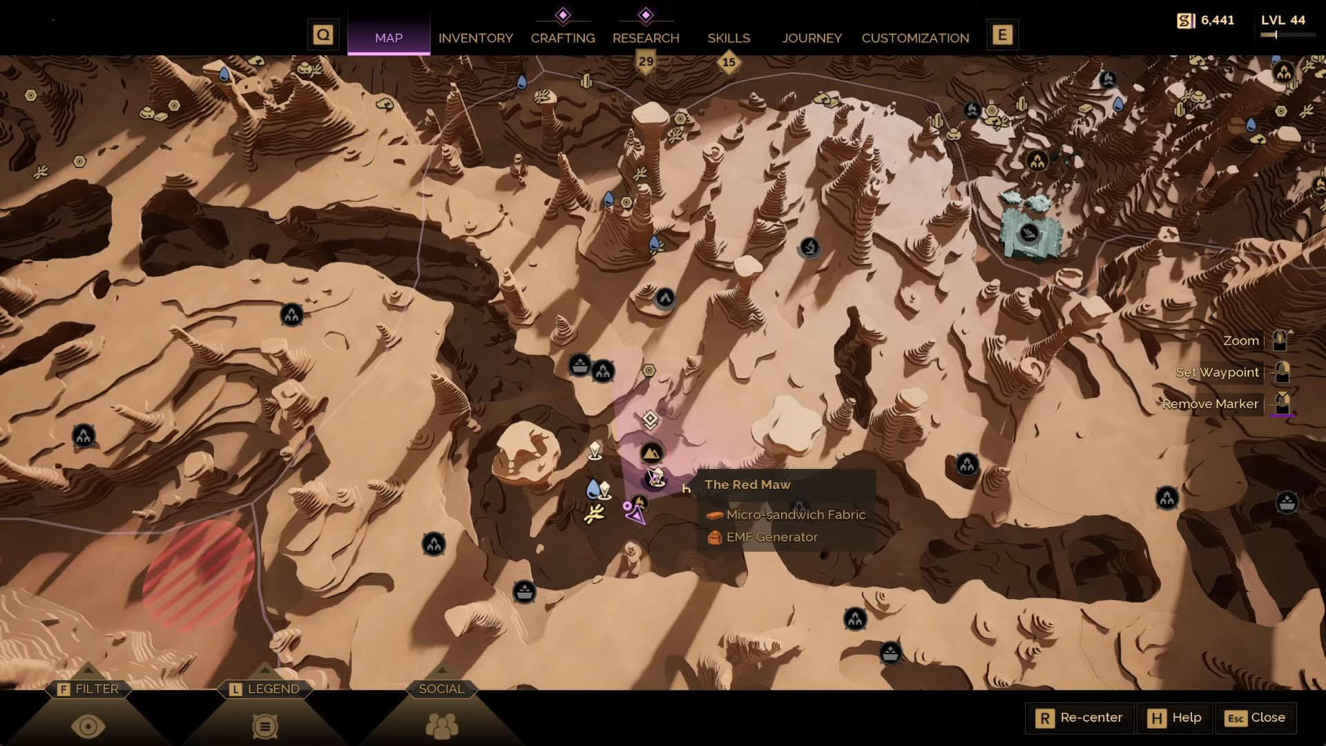 Seventh Trial of Aql location in Dune Awakening (Image via Funcom)