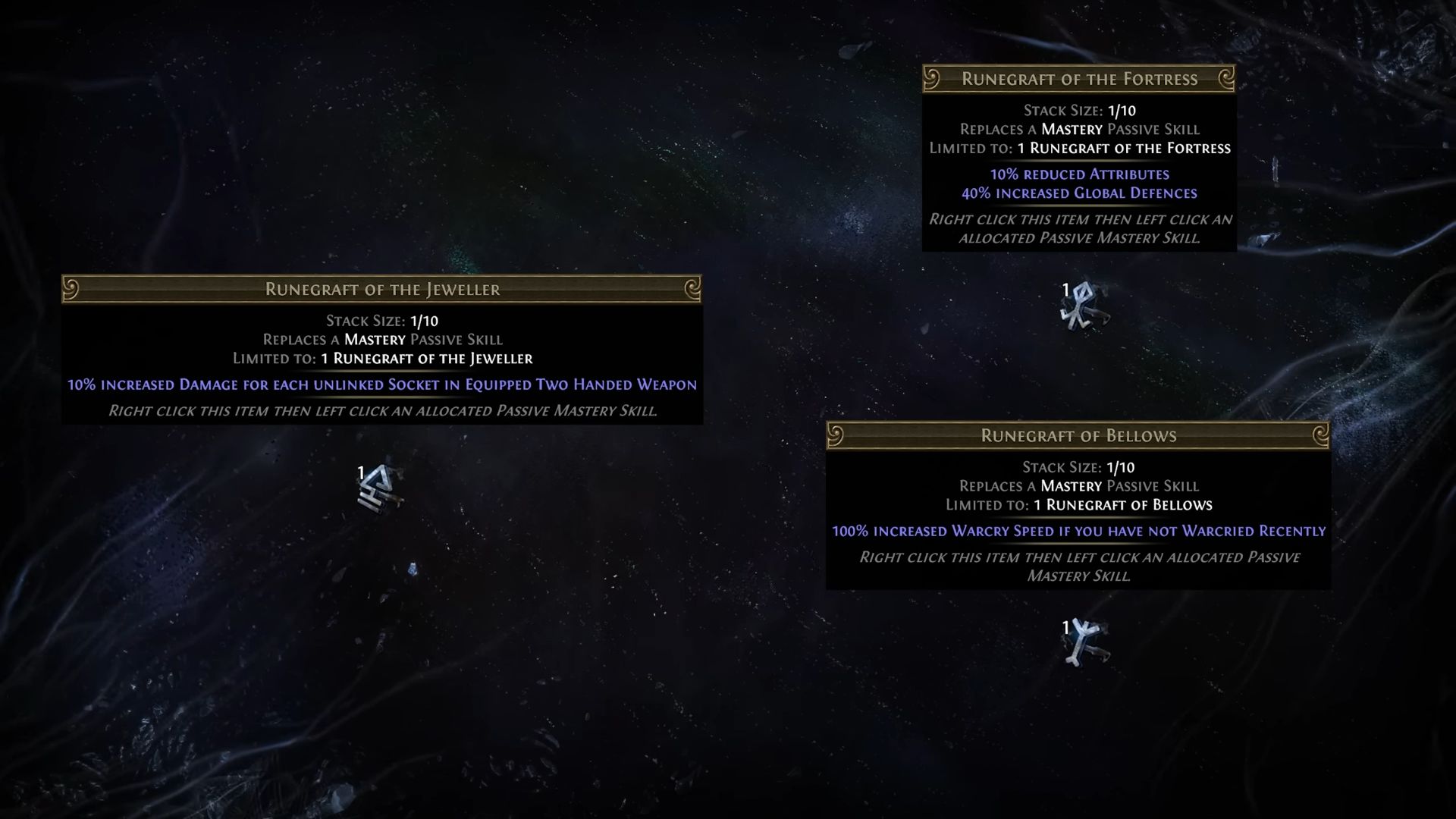 Different Runegrafts in Secret of Atlas PoE