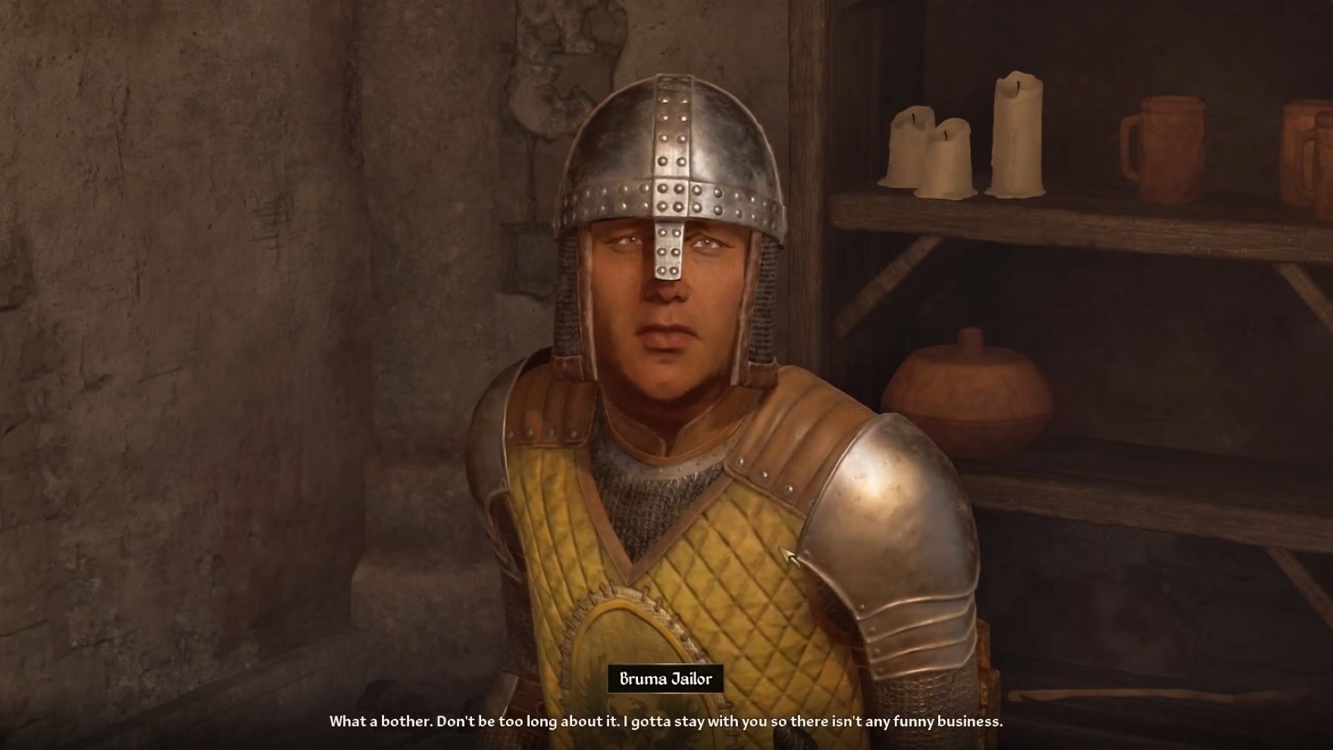 Speak to the Jailor to find Jorundr's cell