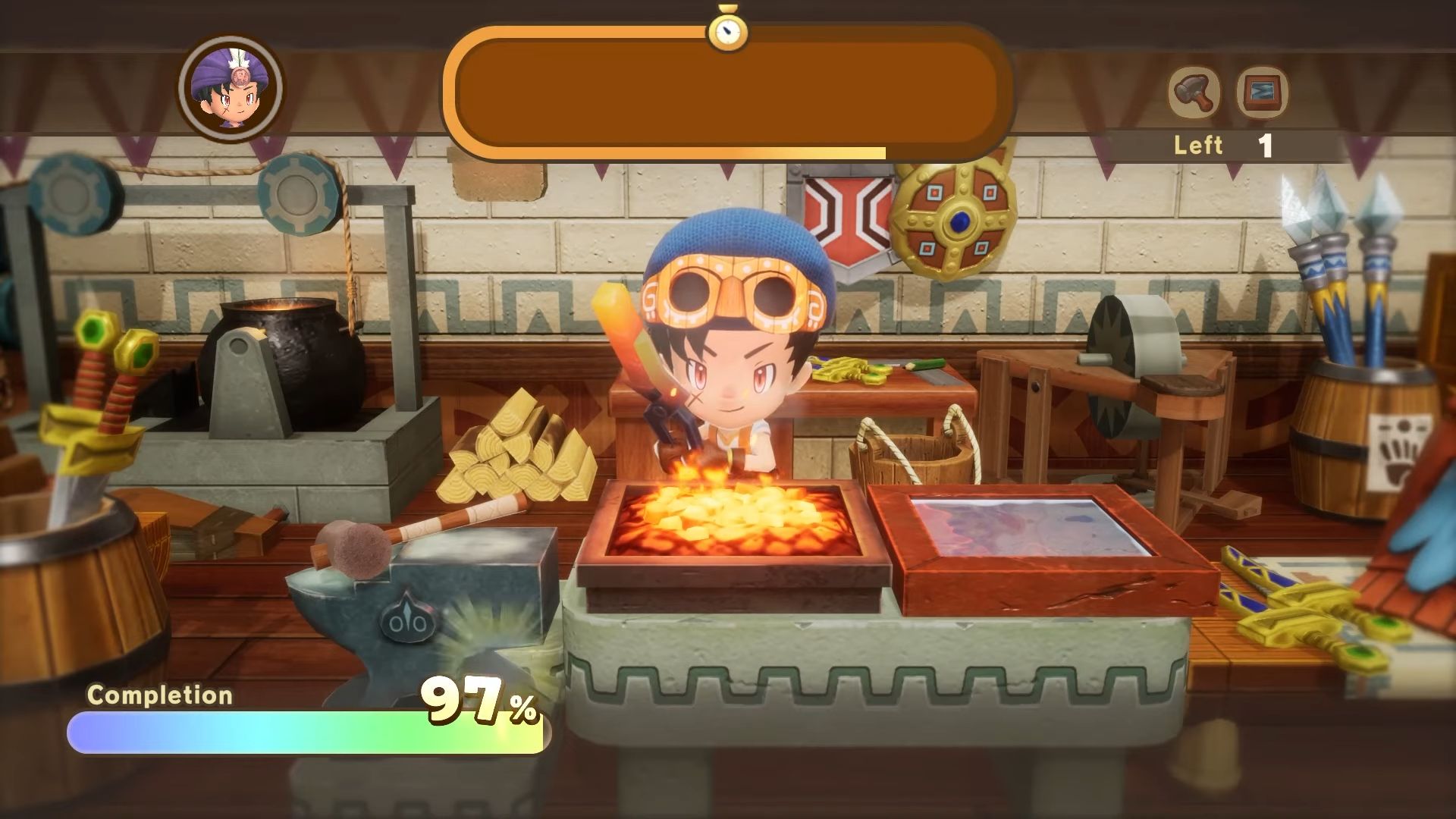 Forge the best weapons in all of Ginormosia by completing the Life Challenges (Image via Level-5 Inc)
