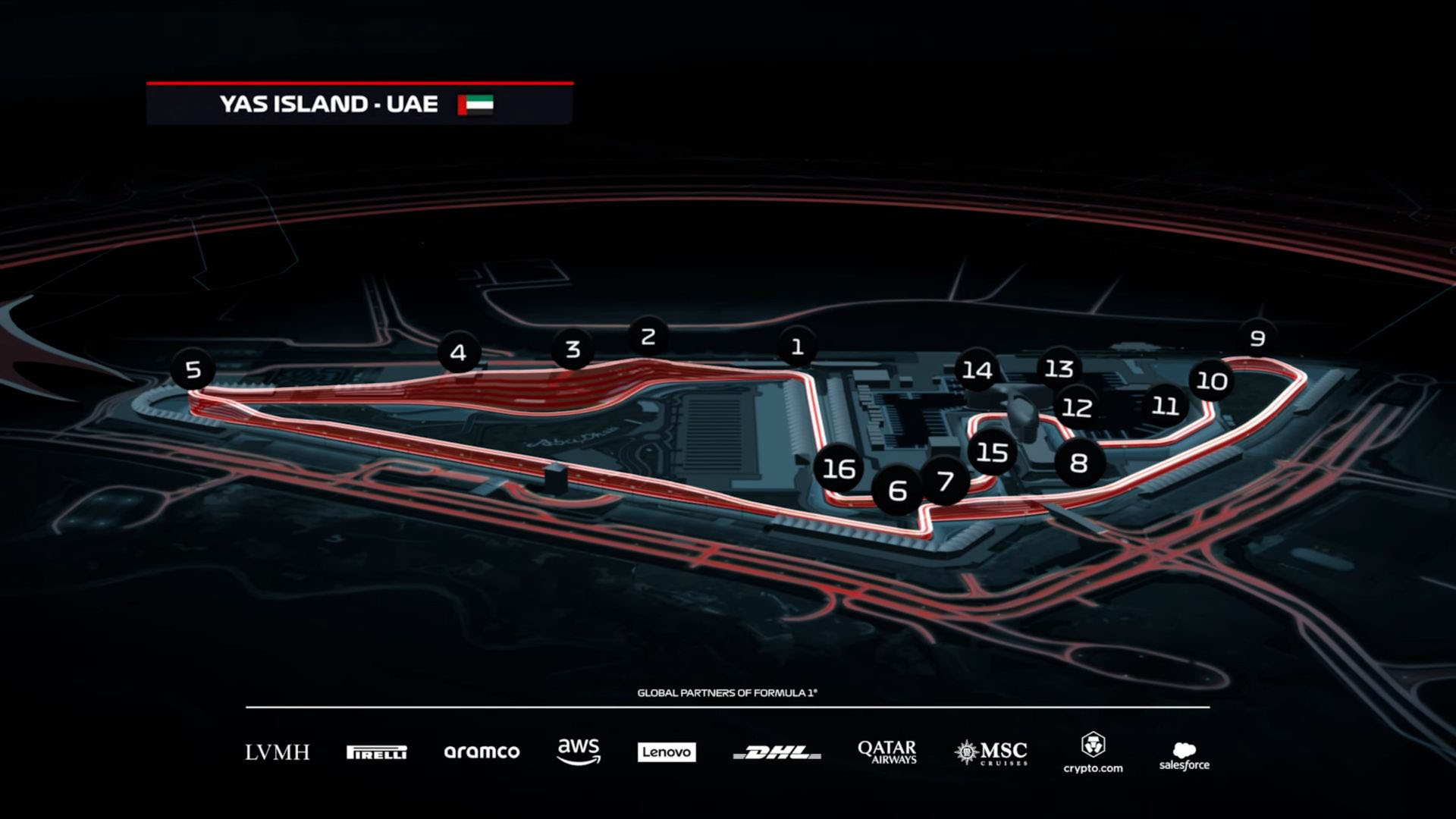 The Abu Dhabi GP layout in F1 25