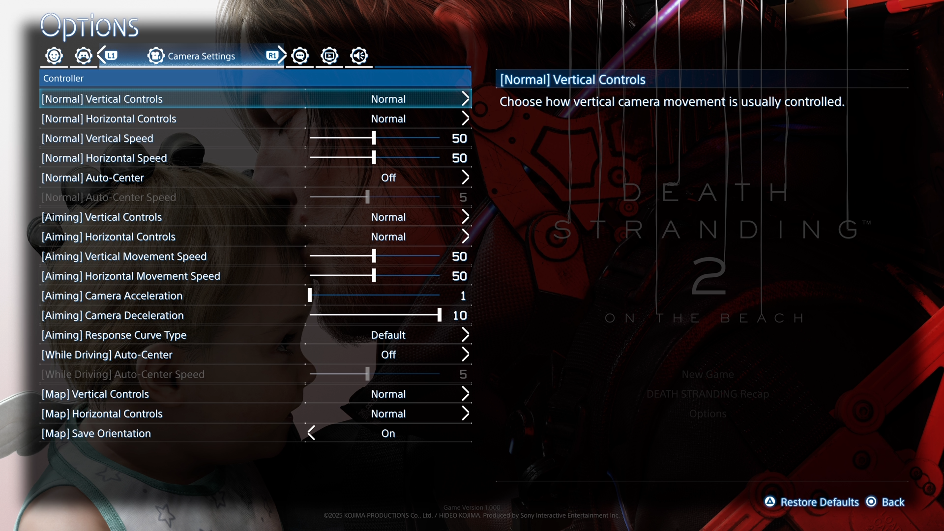 Death Stranding 2 Settings