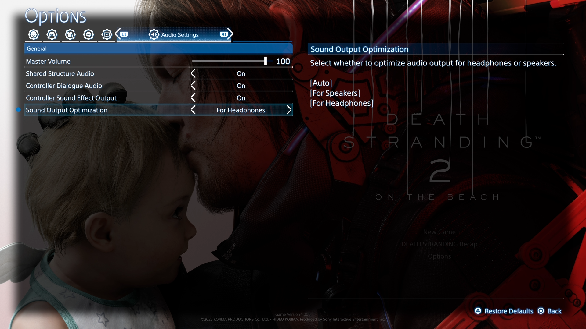 Death Stranding 2 Settings