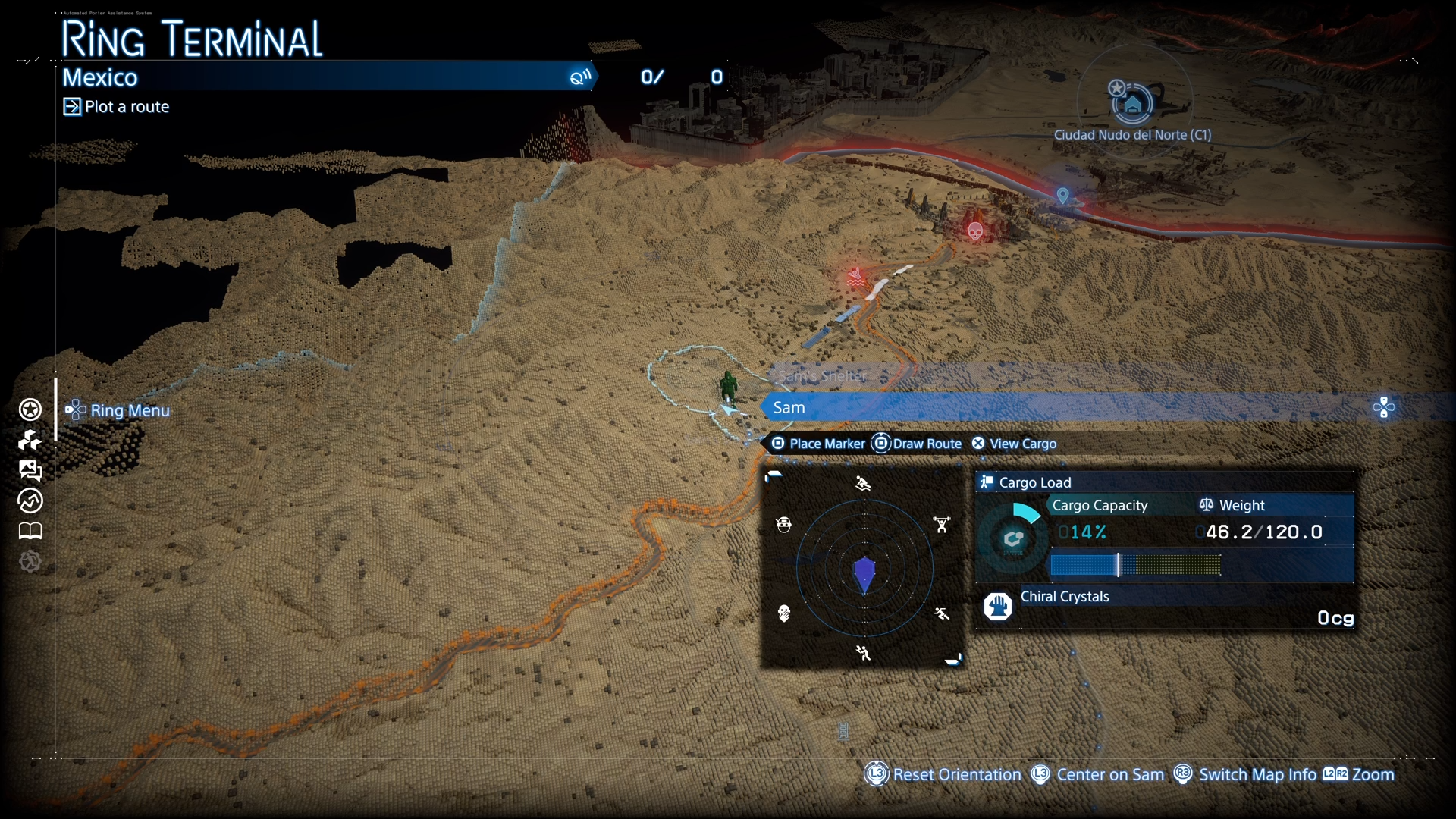 Death Stranding 2 - Accessing the in-game map [Source: Kojima Productions]