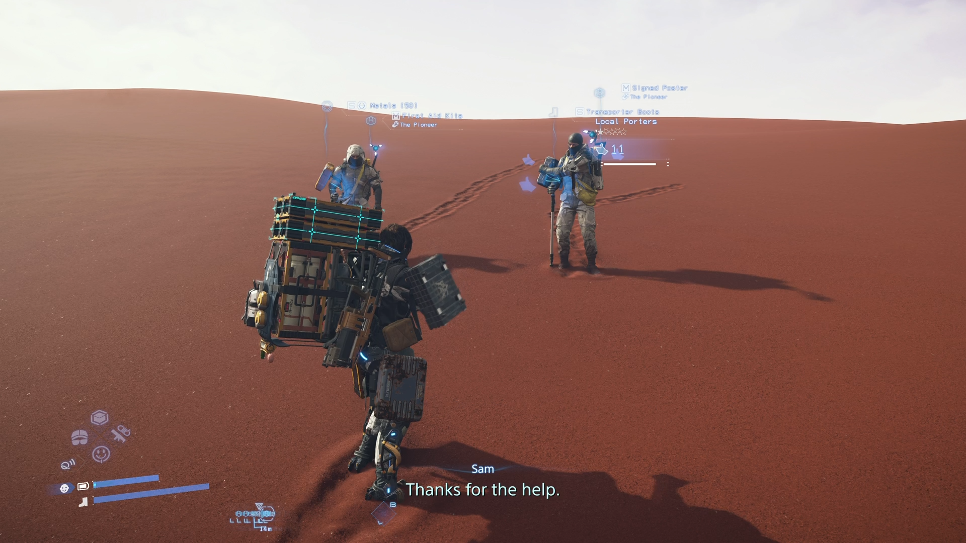 Meeting local porters in Death Stranding 2 [Source: Kojima Productions/Deltias Gaming]