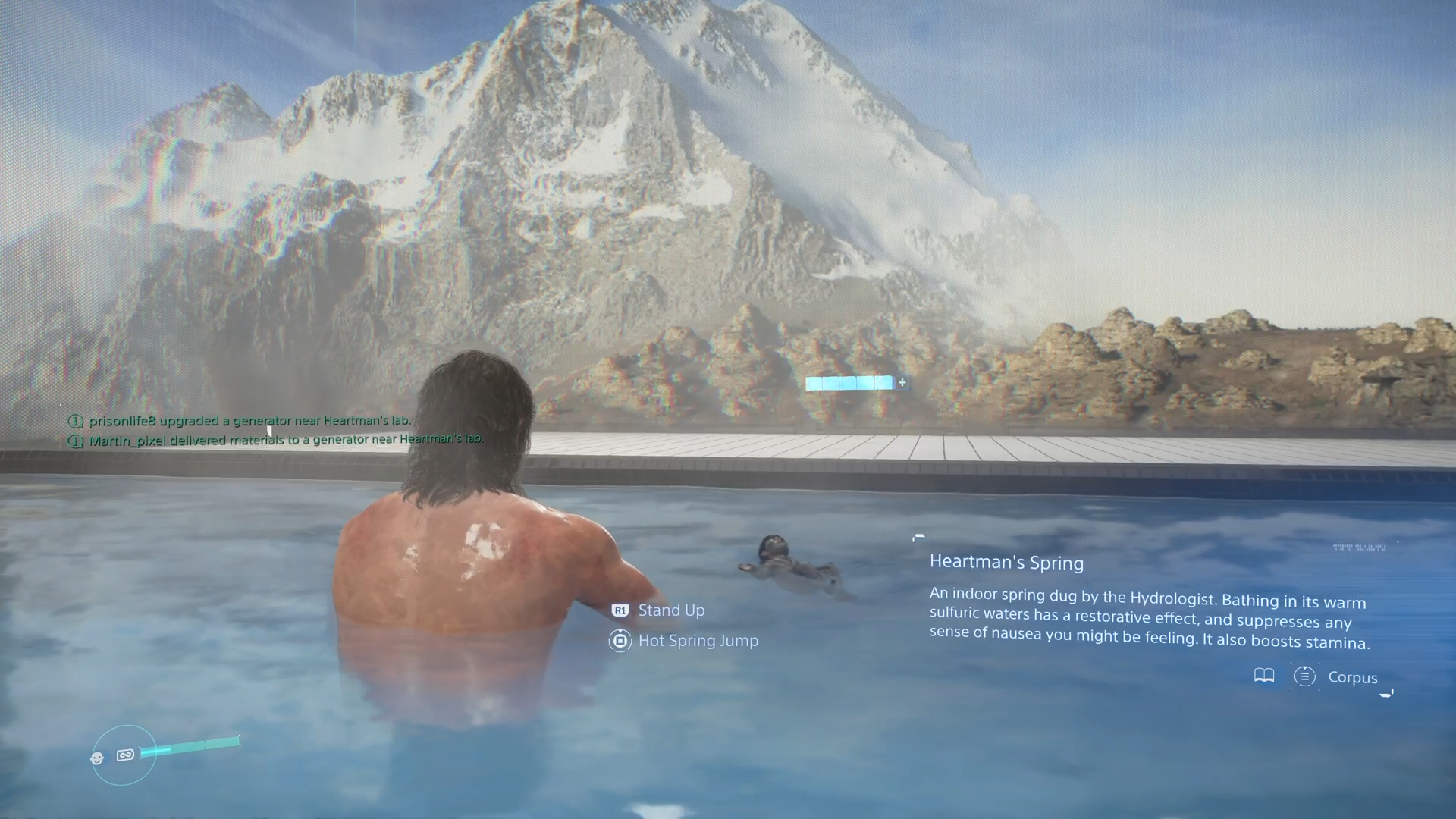 Using Hot Springs in Death Stranding 2 [Source: Kojima Productions/Deltias Gaming]