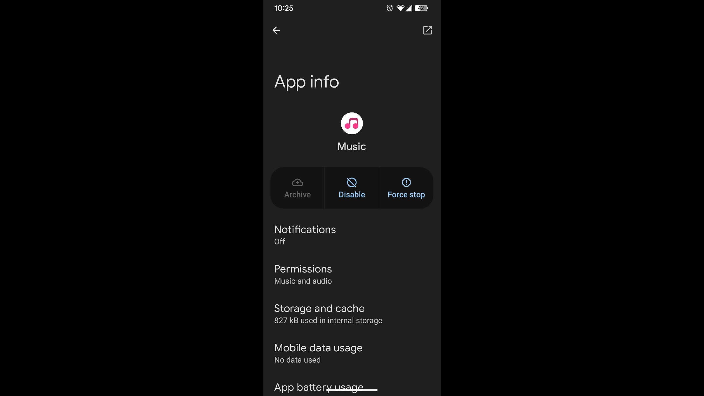 Picture of the disable option for system apps