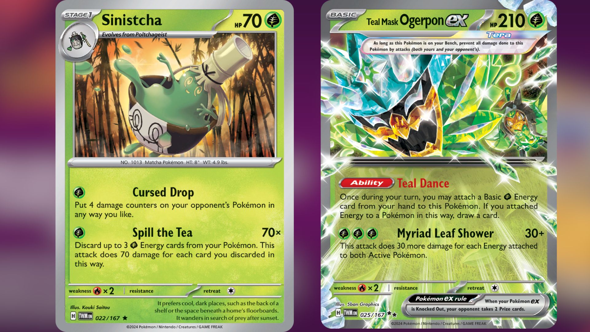 Sinistcha and Teal Mask Ogerpon ex (Image via TPC)
