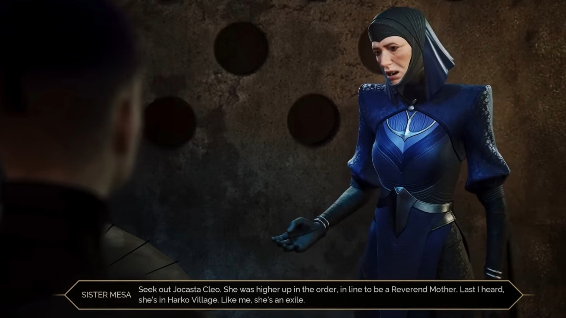 Sister Mesa informs you of the advanced trainer (Source: Funcom)