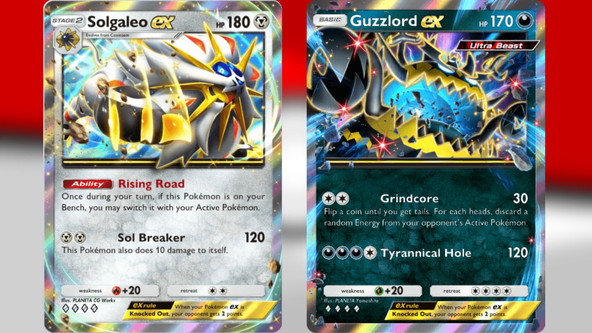 Solgaleo ex and Guzzlord ex (Image via TPC)