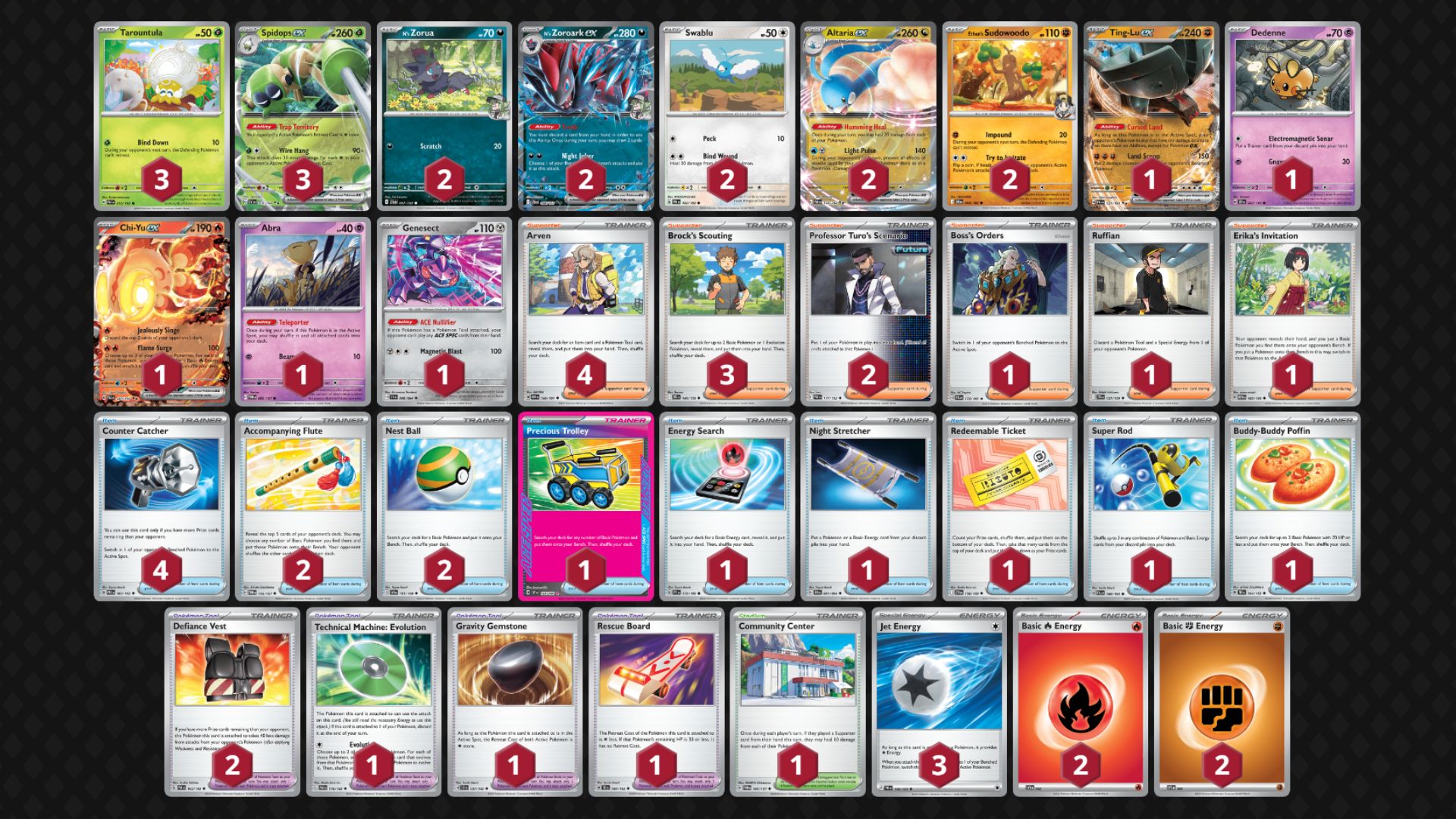 Spidops ex decklist (Image via TPC)
