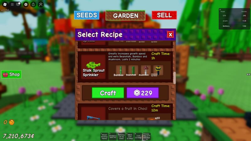 Stalk Sprout Sprinkler (Image via Roblox)