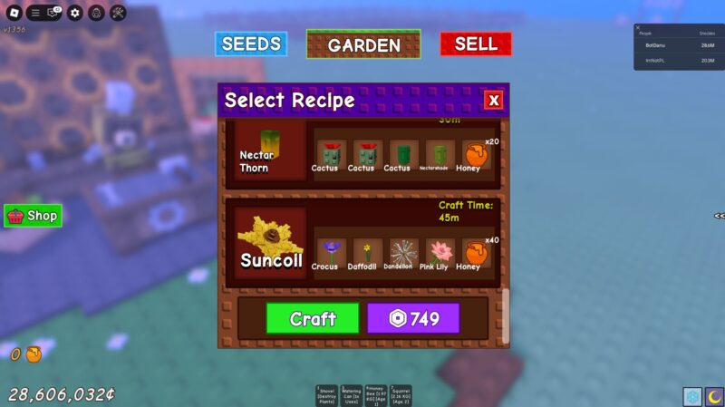 Suncoil - Grow a Garden (Image via Roblox)