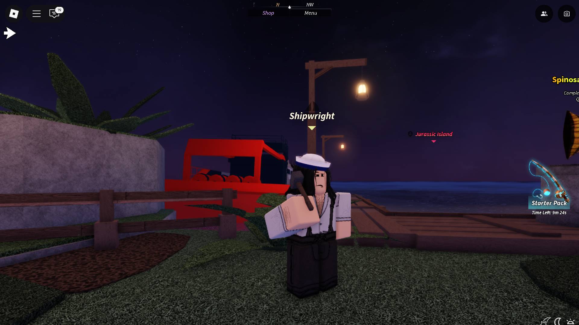 Talk to the Shipwright (Image via Roblox)