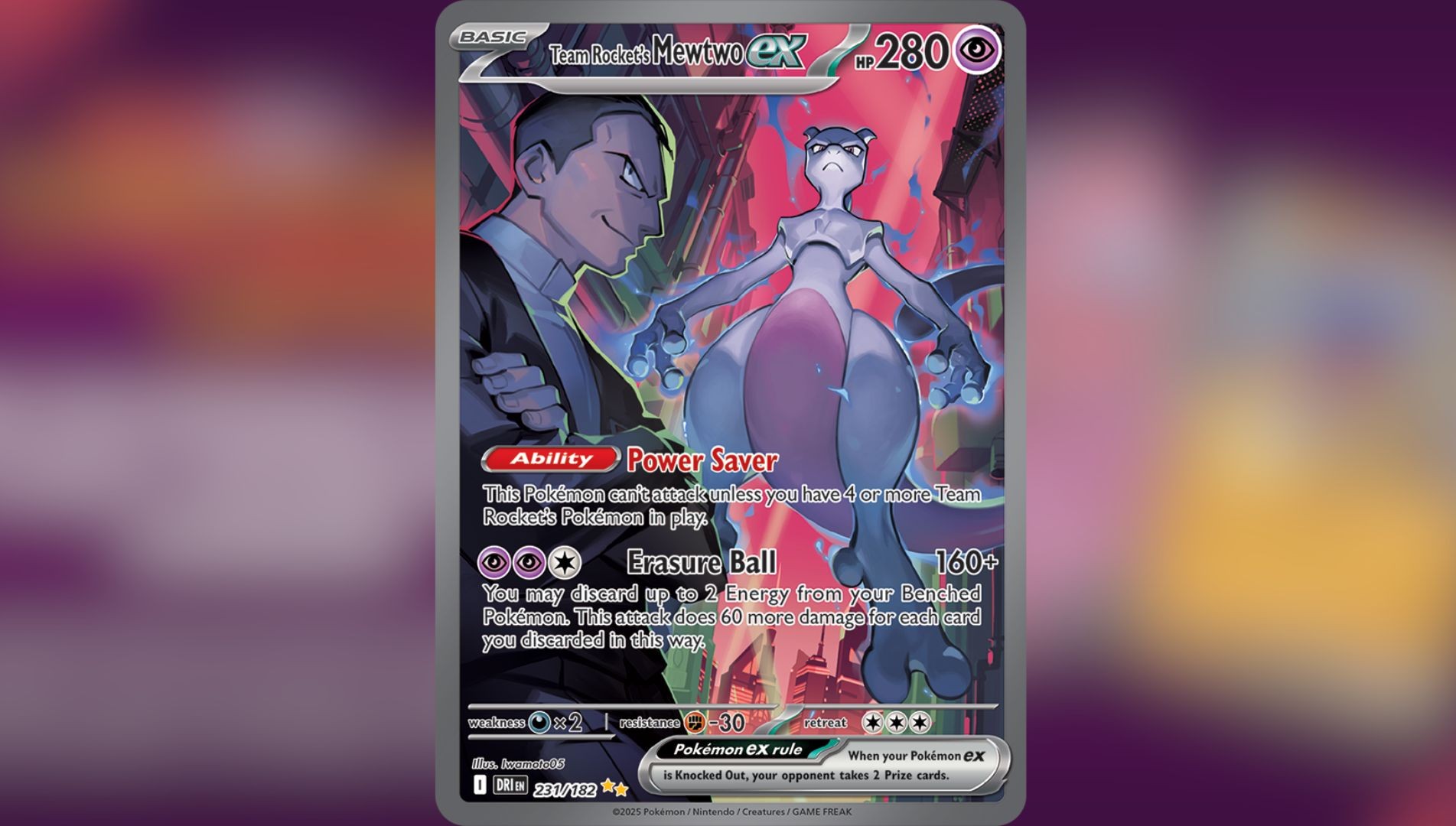 Team Rocket's Mewtwo ex (Image via TPC)