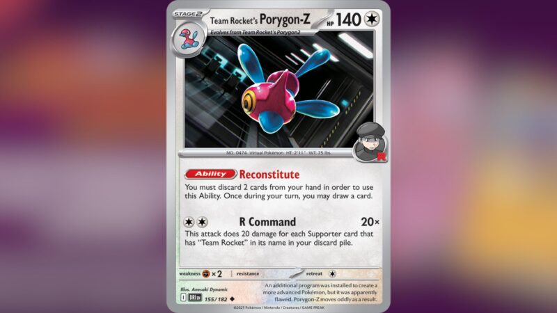 Team Rocket's Porygon Z (Image via TPC)