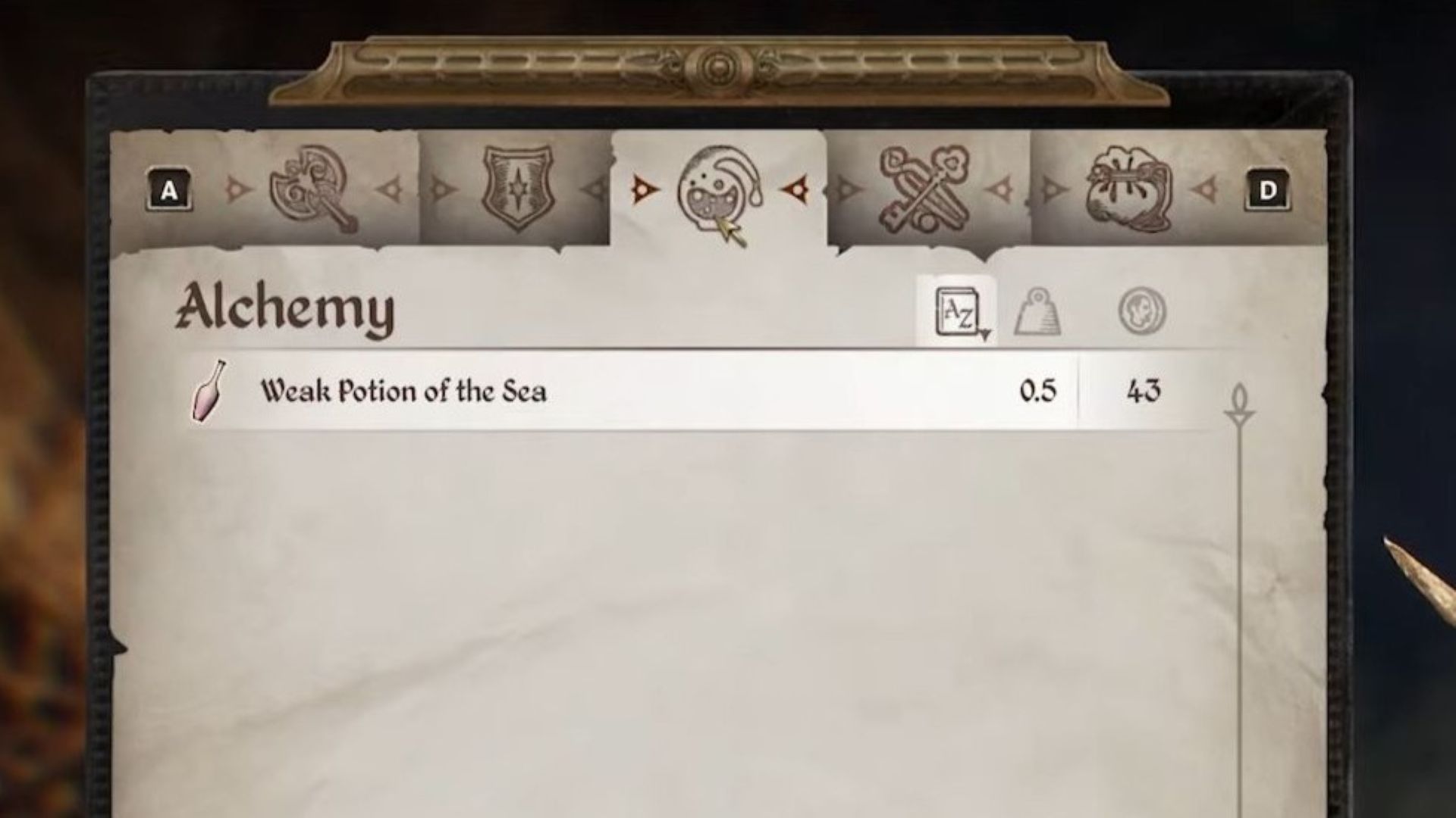 Weak potion of the sea Oblivion Remastered