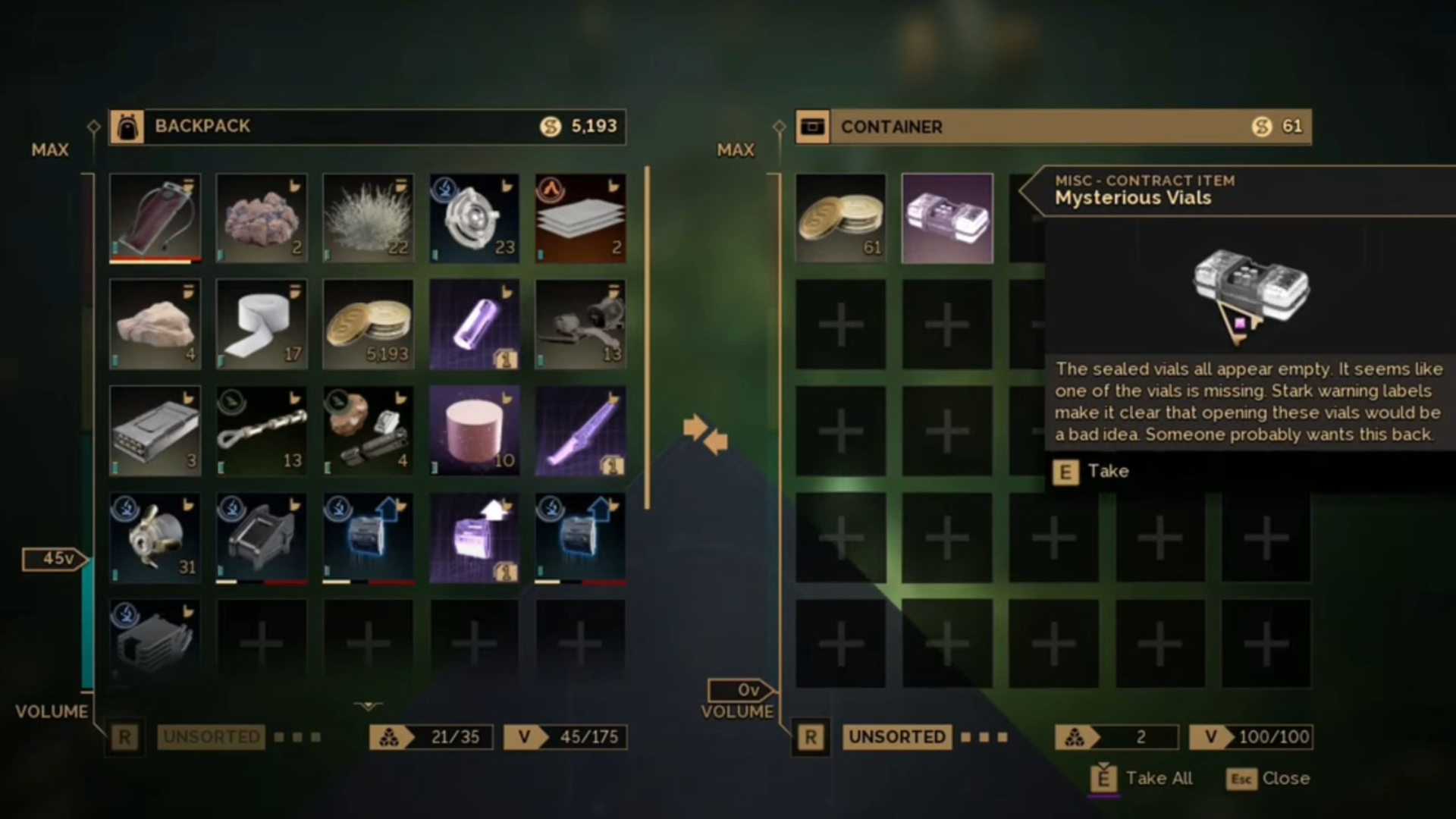 The Mysterious Vials